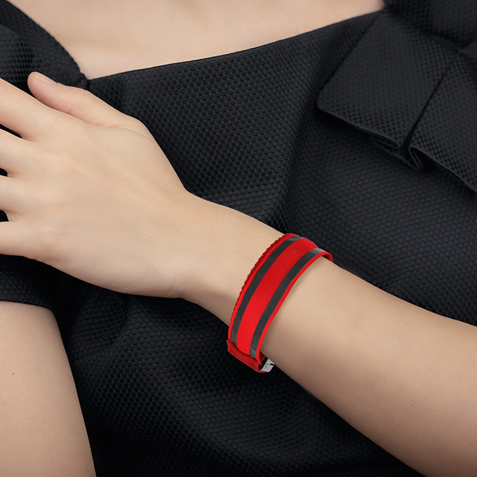 2 قطعة Led شارة مصباح إشارة الفلورسنت للرياضة في الهواء الطلق تشغيل والعتاد مضيئة المعصم الفرقة وامض ضوء السلامة عاكس #1