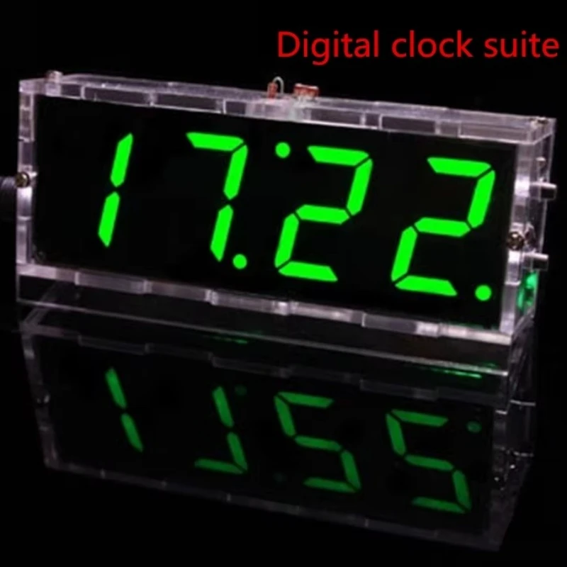 Diy digital clock voice timekeeping clock kits, LED DIY SCM training diy electronic clock/watch 4 colors
