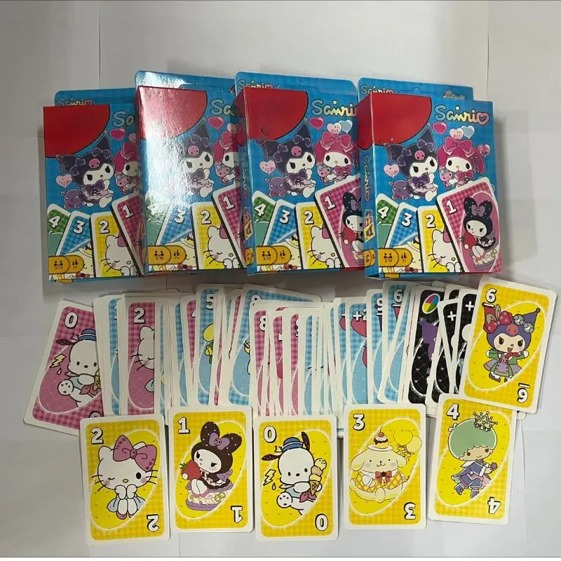 

Карточная игра с рисунками в стиле аниме и персонажами Sanrio: семейные веселые развлекательные игры, подарки на Рождество