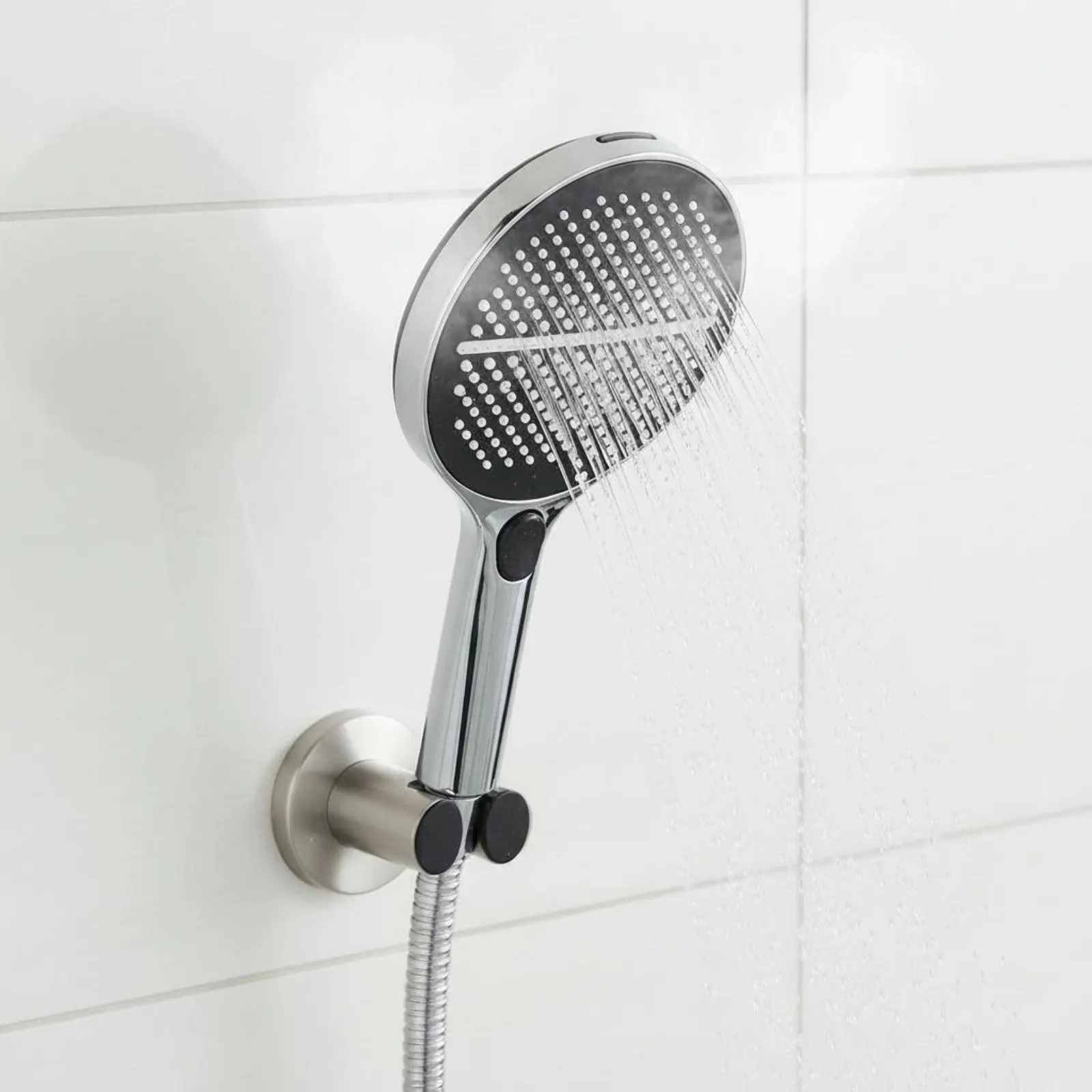 High Pressure Handheld Shower Head Power Streams Rain Shower Head Handheld Spray Combo Bathroom Fixture Easy to Clean