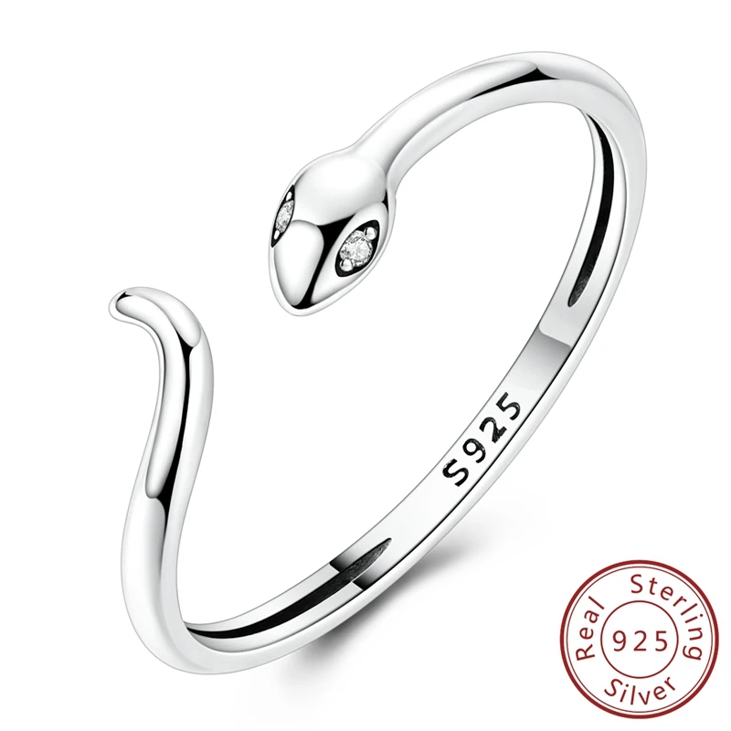 

Amazing 100% 925 Sterling Silver Snake Mouth Ring For Beautiful and Elegant Jewelry Gift