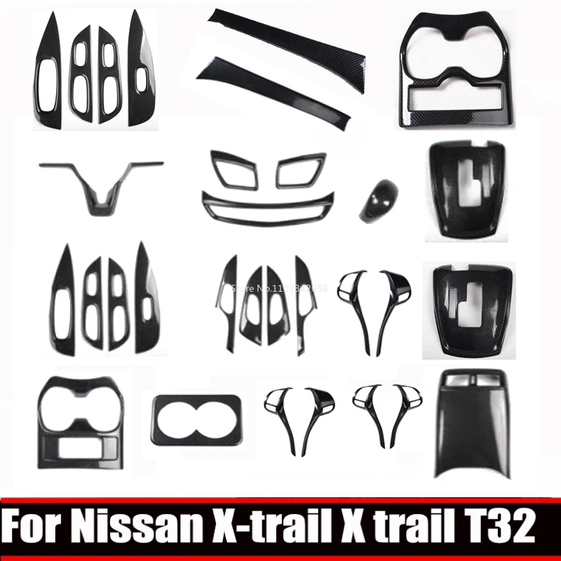 

Внутренние аксессуары LHD RHD для Nissan X Trail T32 X-trail 2014-2020, дверной подлокотник, кнопка переключения передач, панель переключения передач, крышка