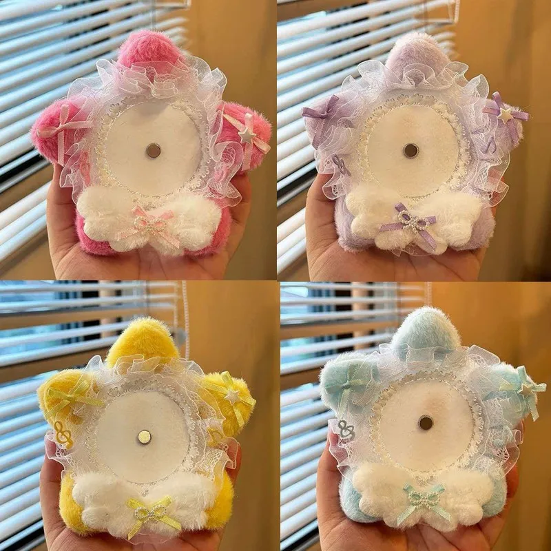 Cute Plush Lolita Badge Display Holder Star Shape Handmade Decoration Pin Base DIY Teens Anime Merchandise Button Badge‌ Holder