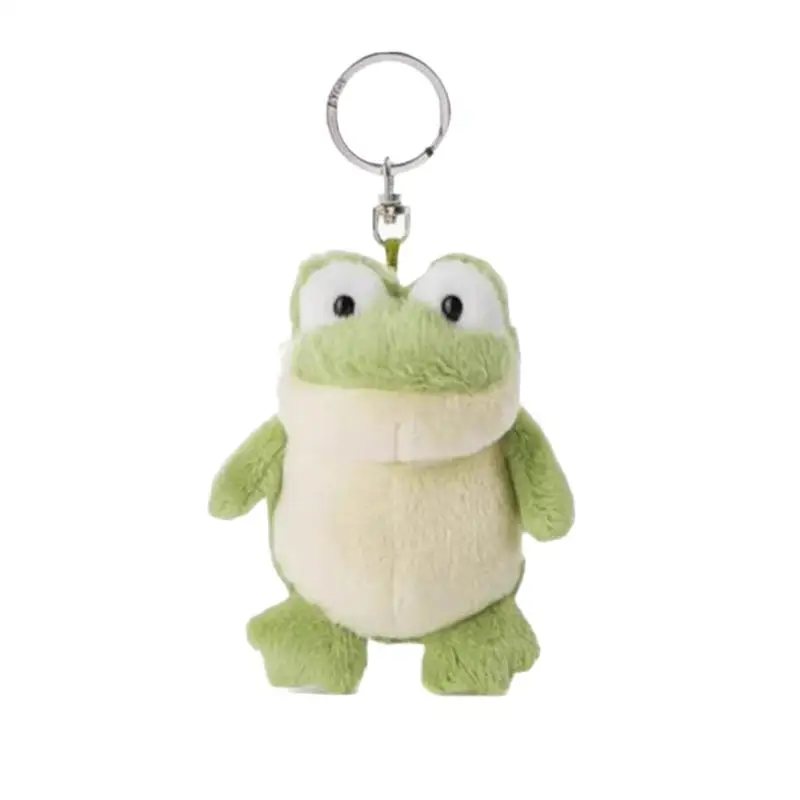 Cute Green Frog Plush Keychain Cartoon Animal Plush Pendant Backpack Decor Festival Gift For Daily Use view 4