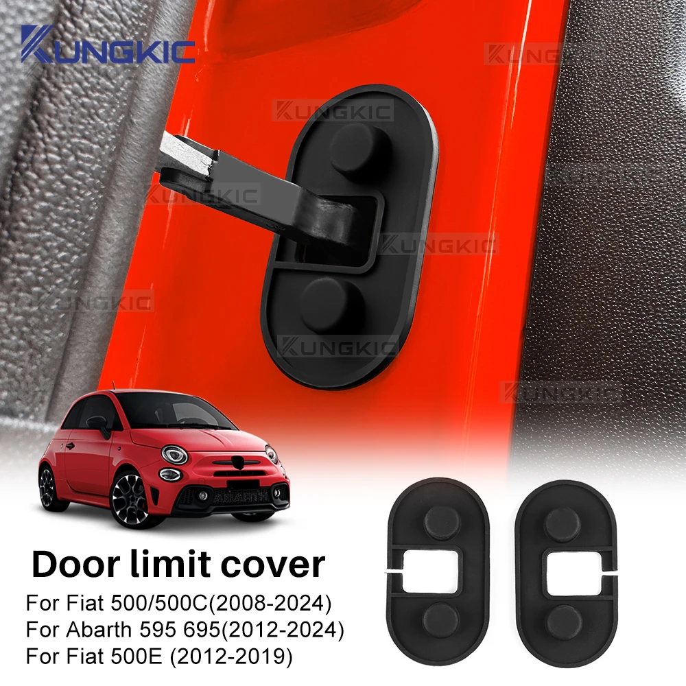 

2PCS For Abarth 595 695(2012-2024) Fiat 500/500C(2008-2024) Fiat 500E(2012-2019) Door Lock Buckle Silicone Limiting Stopper Case