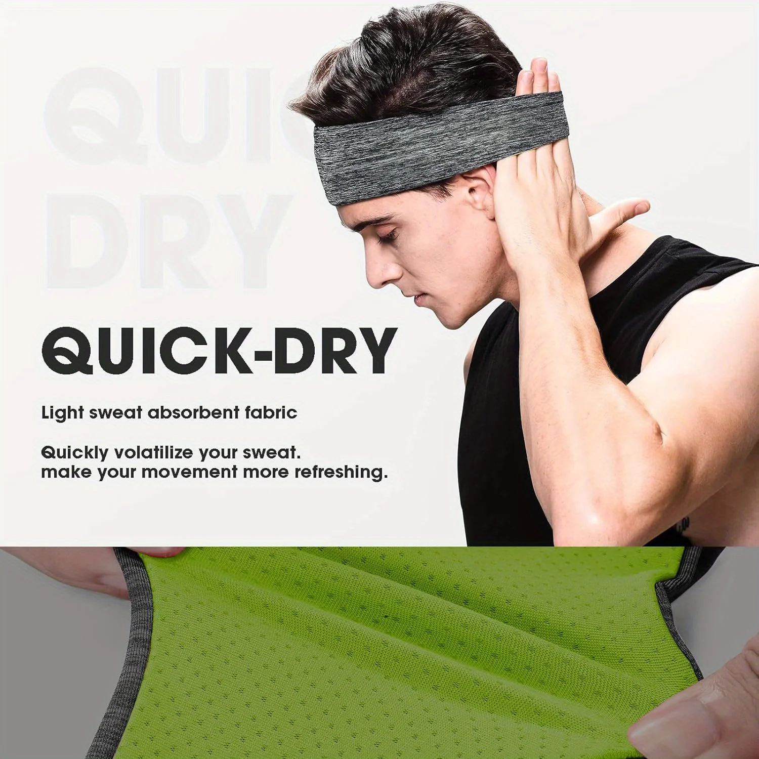 3PCS/set Sweatband for Men Women Elastic Sport Hairbands Head Band Yoga Headbands Headwear Headwrap Workout Hair Accessories