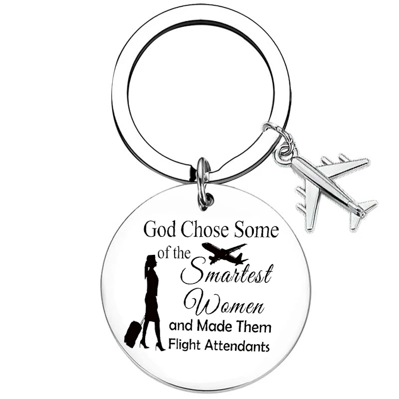 Women Stewardess Aviation key chains Keychain Pendant Flight Attendant Gifts Key Chain