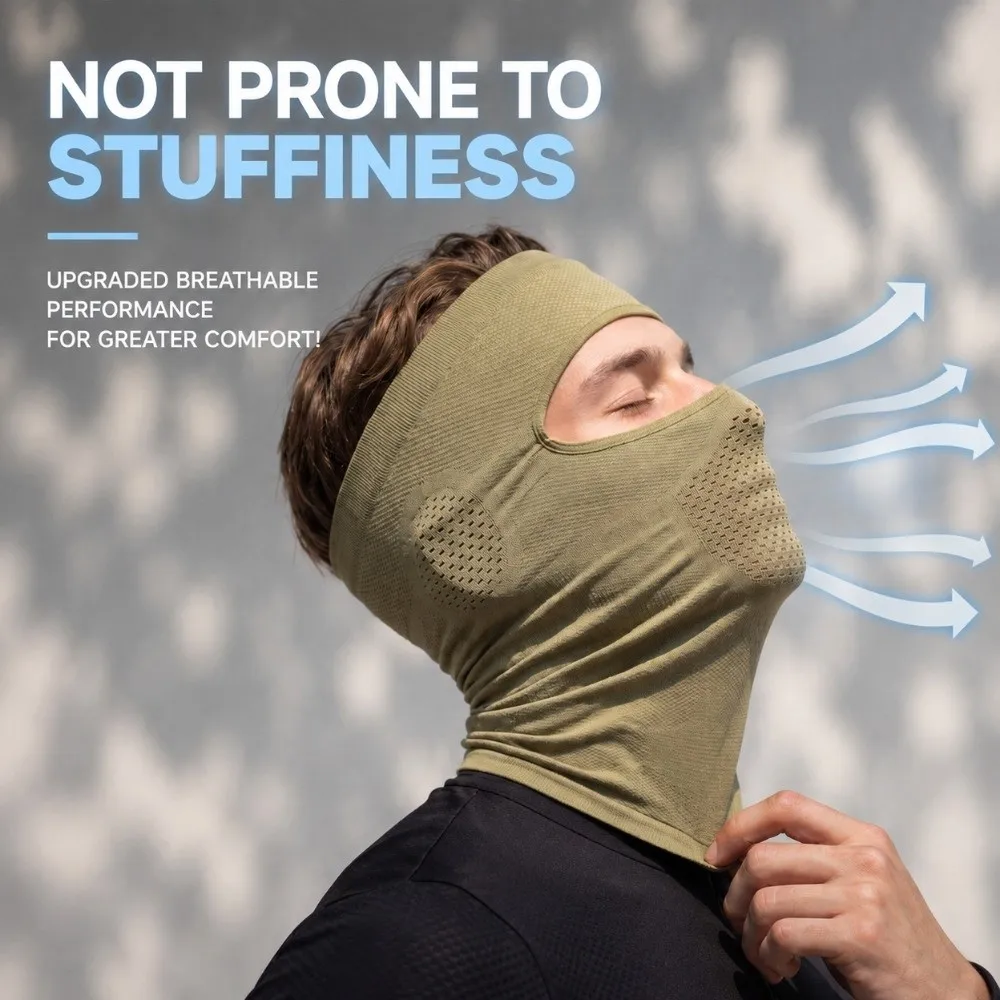 Open-Top Balaclava Face Mask Breathable Four Seasons Cycling Head Cover Comfortable Skin Friendly Helmet Liner Outdoor Sports