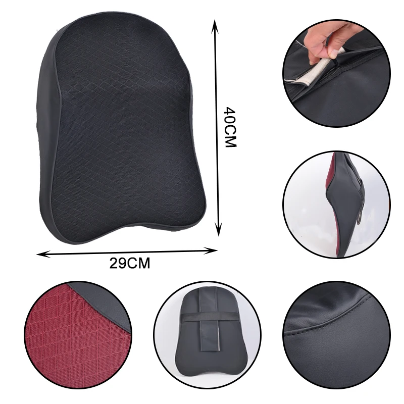 Car Neck Pillow Adjustable Head Restraint 3D Memory Foam Auto Headrest Travel Pillow Neck Support Holder Seat Covers Car Styling