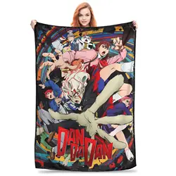Aesthetic Dandadan Manga Blanket Multiple Sizes Soft Fuzzy Plush Okarun Throw Blankets for Couch Sofa and Bed