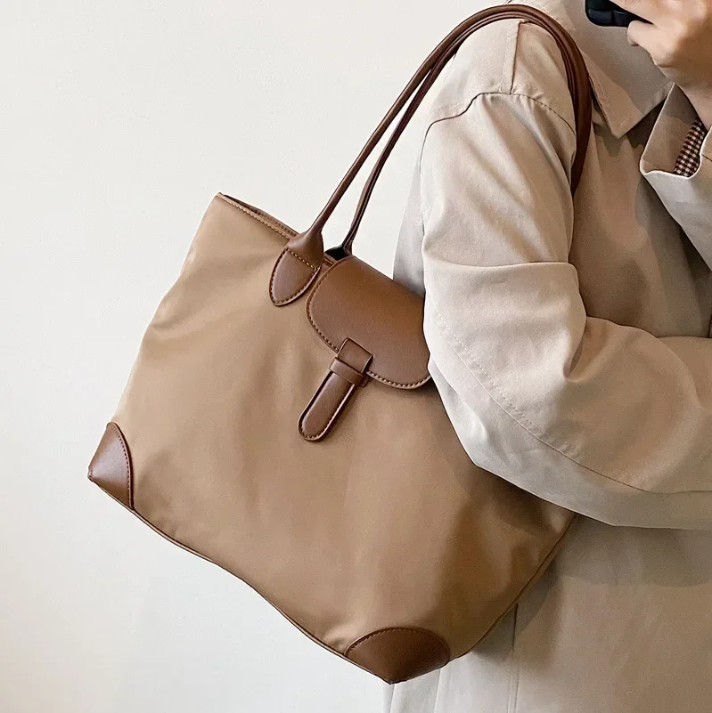 Bolso de mano informal de gran capacidad para mujer, bolsa de lona de diseñador, bolso de hombro de alta calidad, LW018