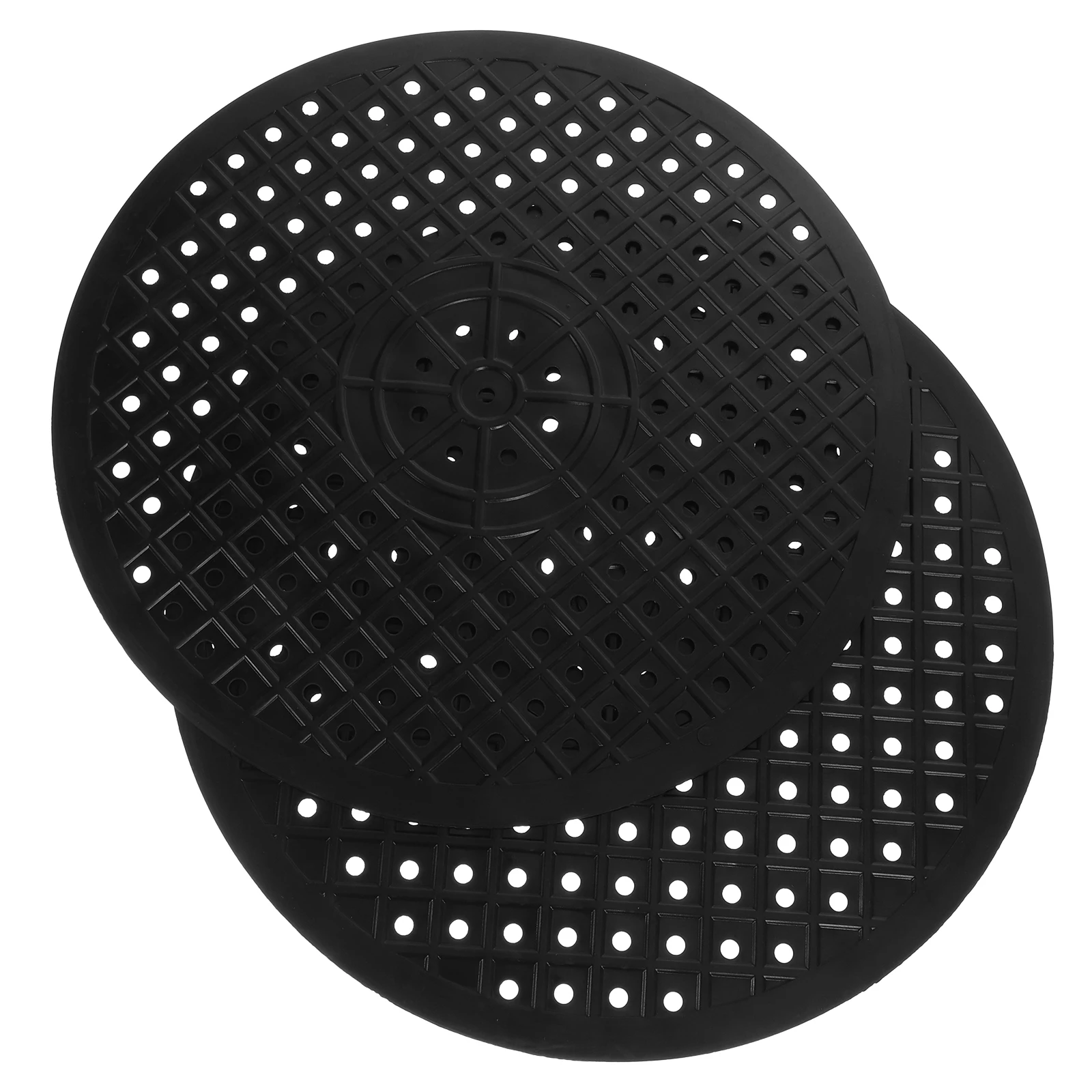 

2pcs Drain Mat Set Rubber Sink Protector Mats for Kitchen Glassware Drying Rack Strainer Cooling Grid Storage Solution