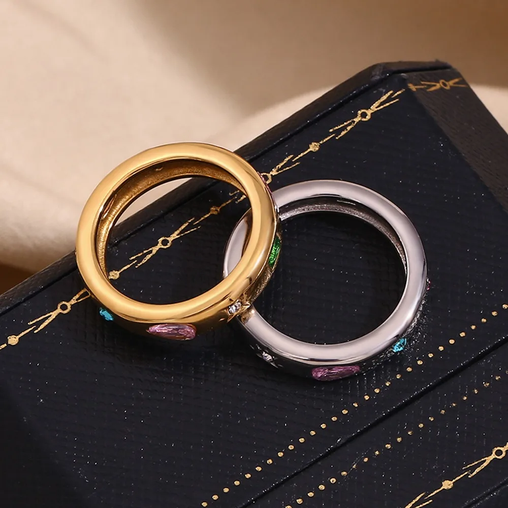 الإبداعية هندسية قطرة الماء خواتم النمط الغربي أنيقة حجر الراين خواتم الذهب/الفضة مجوهرات شعبية الرجعية البنصر يوميا