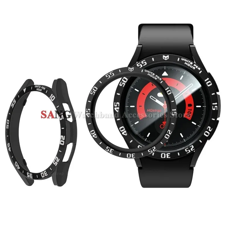 for Samsung Galaxy Watch 6 Classic 47mm 43mm for Samsung Galaxy Watch6 New Metal Ring Case PC Protector Cover Bumper Accessories