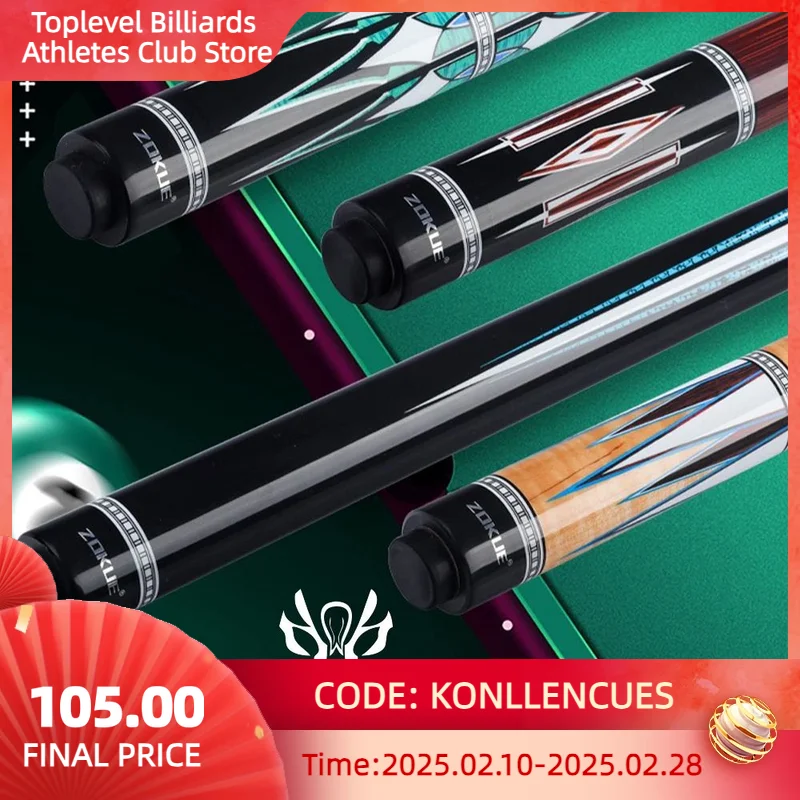 Kij bilardowy ZOKUE Carom do koreańskiego kija bilardowego z 3 poduszkami i stożkiem Carom 12 mm Końcówka 142 cm Libre Cue Profesjonalny kij bilardowy Carom