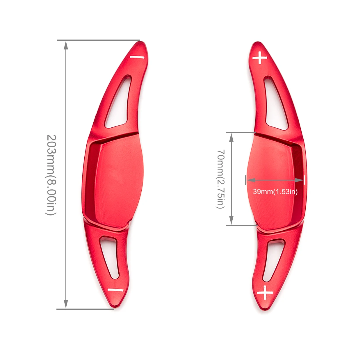 For Suzuki Swift Ciaz SX4 S-Cross Vitara Escudo Aluminium Interior Steering Wheel Paddle Shifter Extension Shift Trims Red