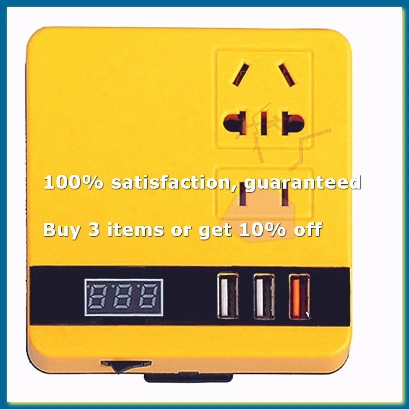 Multifunction Power Inverter DC 18V to 220V Inverter Adapter Power Supply Inverter for 18V 20V Battery-DT30