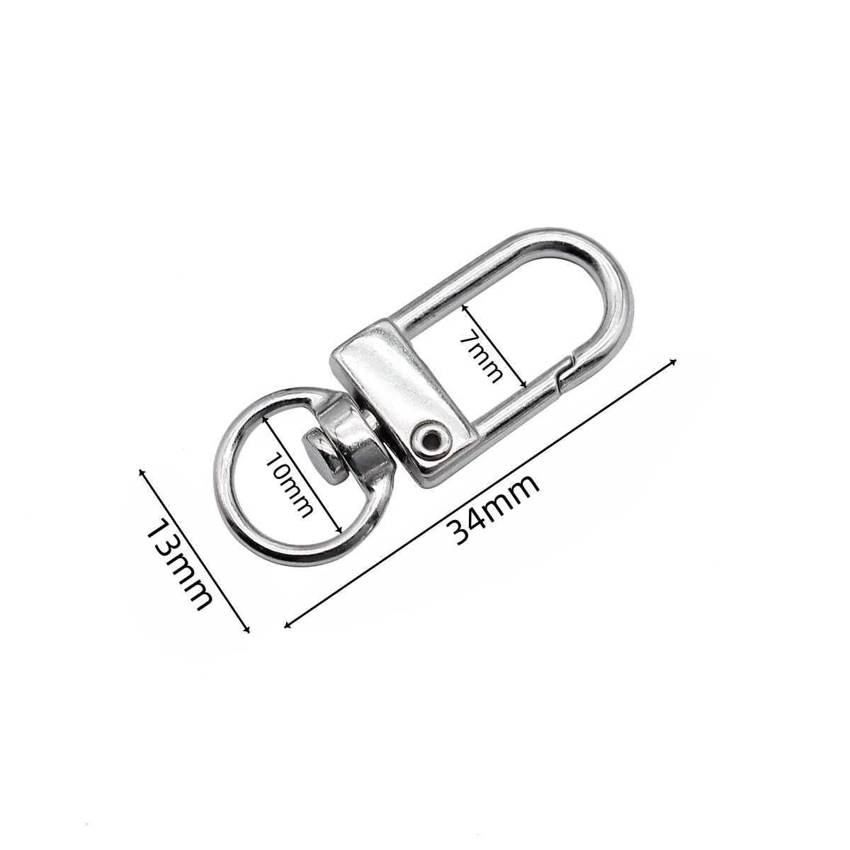 10Pcs Metal Lobster Claw Clasps Swivel Lanyards Trigger Snap Hooks Strap for Keychain Key Rings DIY Bags Jewelry Findings Crafts