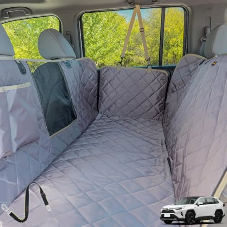 

Dog Seat Cover for SUV and Small Waterproof Car Hammock Heavy Duty Back Seat Cover for Dog with Mesh Window Durable Scratchproo