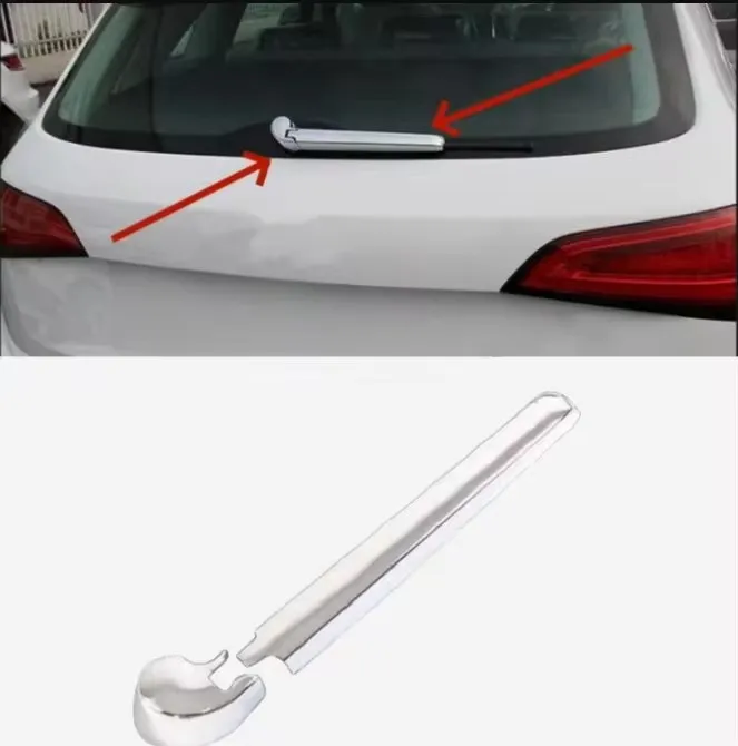 For Audi Q5L 2009-2022 Rear Wiper Chrome Plated Rear Window Wiper Nozzle Cover Protection Decorative Parts Automotive Parts