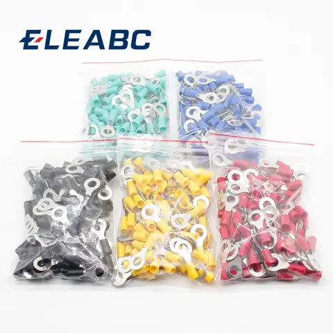 50 or 100 PCS RV2-6 Insulated Ring Terminals ELEABC