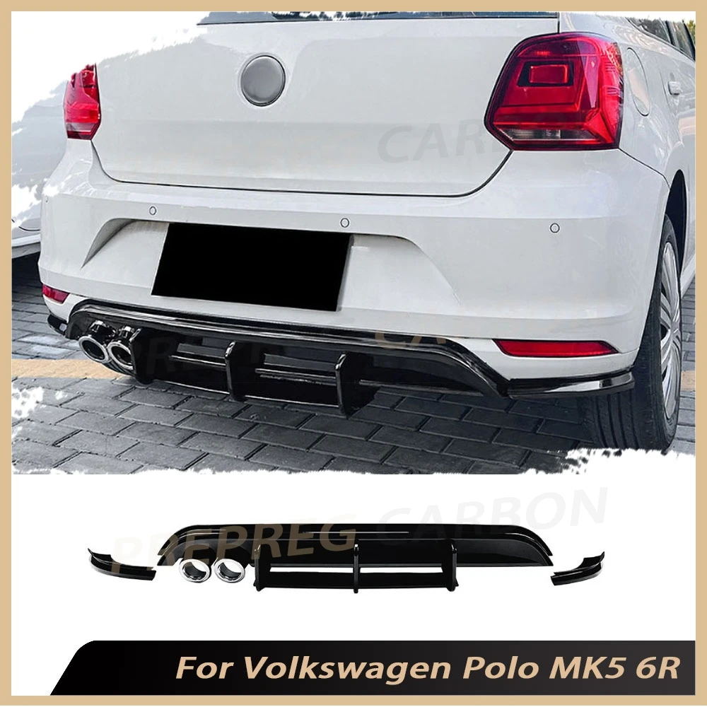 

ABS Rear Lip Spoiler for Volkswagen Polo MK5 6R 2009 2010 2011 2012 2013 2014 Rear Bumper Diffuser Spoiler Car Style Body Kits