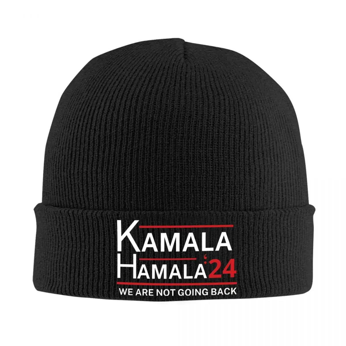 Kamala Harris 2024 We Are Not Going Back Knit Hat Beanie Autumn Winter Hat Warm Color Caps Men Women