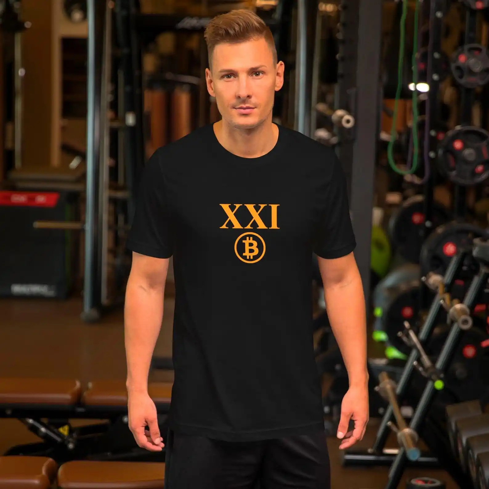 Bitcoin 21 Million Club Gift t shirt for Crypto Traders BTC Fan 100% cotton Bitcoin Symbol XXI Graphic Tee All size tops S-6XL