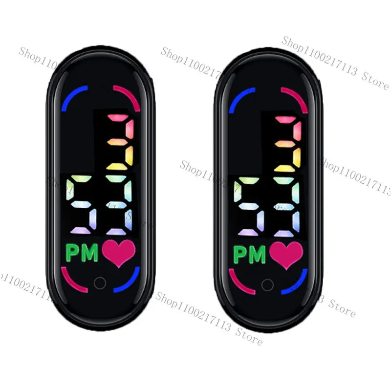 2Pieces/Lot Colorful Mi LED watch movement boy girls Multiple Styles Sport Waterproof Digital Watch Accessories Clock kids gifts