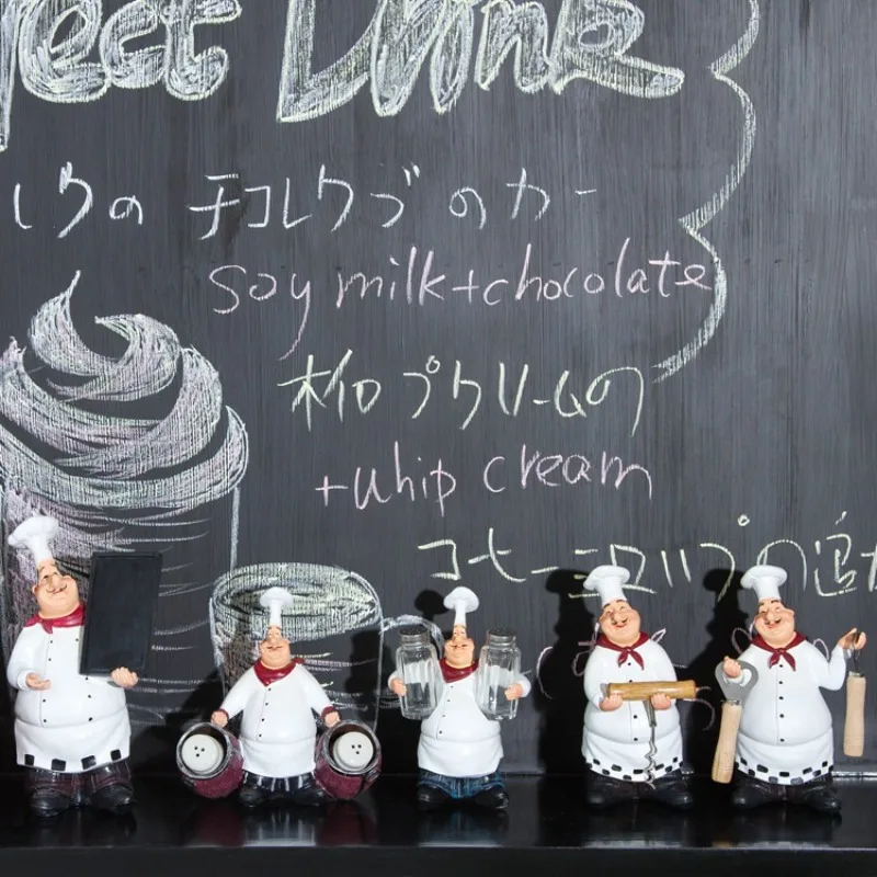 Chef Functional Decoration, Resin Restaurant, Bar, Coffee Shop, Bottle Opener, Seasoning Jar, Tool Storage Rack