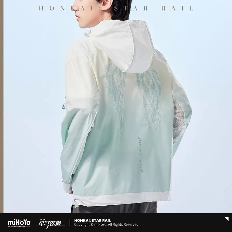 Honkai Star Rail Liuming Tema Impressão Série Proteção UV Casacos Leve Verão Casual Moda Casaco Protetor Solar