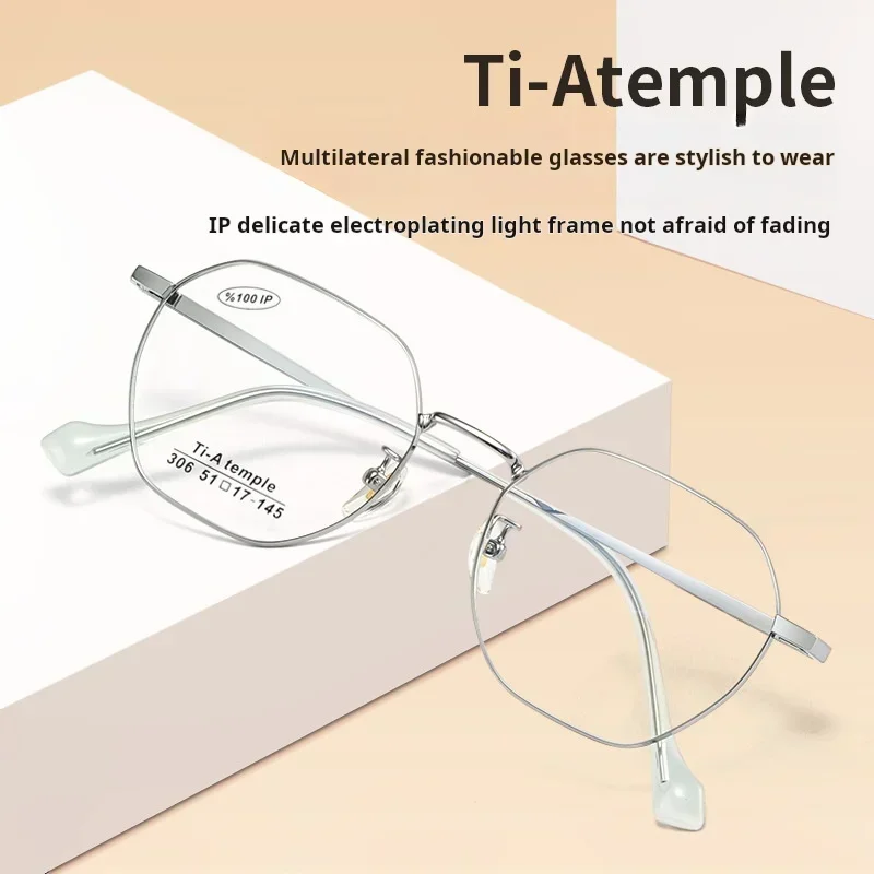 

Очки Ollymurs Frames Fashion Titanium Retro Prescri Polygon, модные титановые ультралегкие комфортные маленькие очки 306