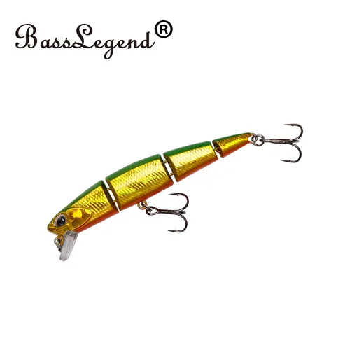 BassLegend Japón pesca hundimiento Swimbait articulado sin labios Crankbait Minnow trucha lubina señuelo 70s 70mm 5,5g