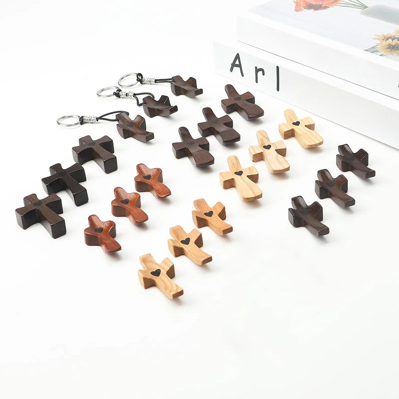 Wooden Cross Handheld Prayer Cross Small Prayer Cross Encouragement Gift-New