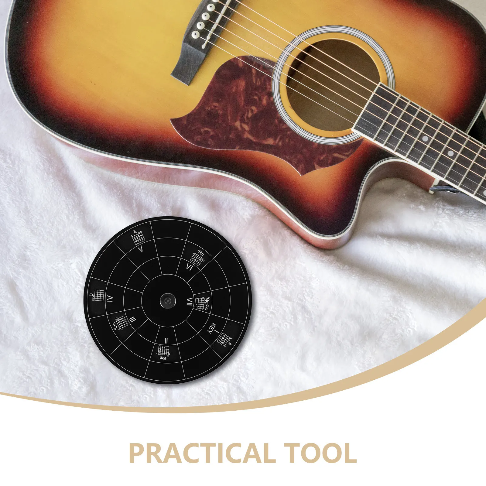 Aluminum Alloy Chord Wheel for Guitar Ukulele Piano Music Theory Learning Tool Melody Tool Circle of Fifths Musician Accessory - view 4