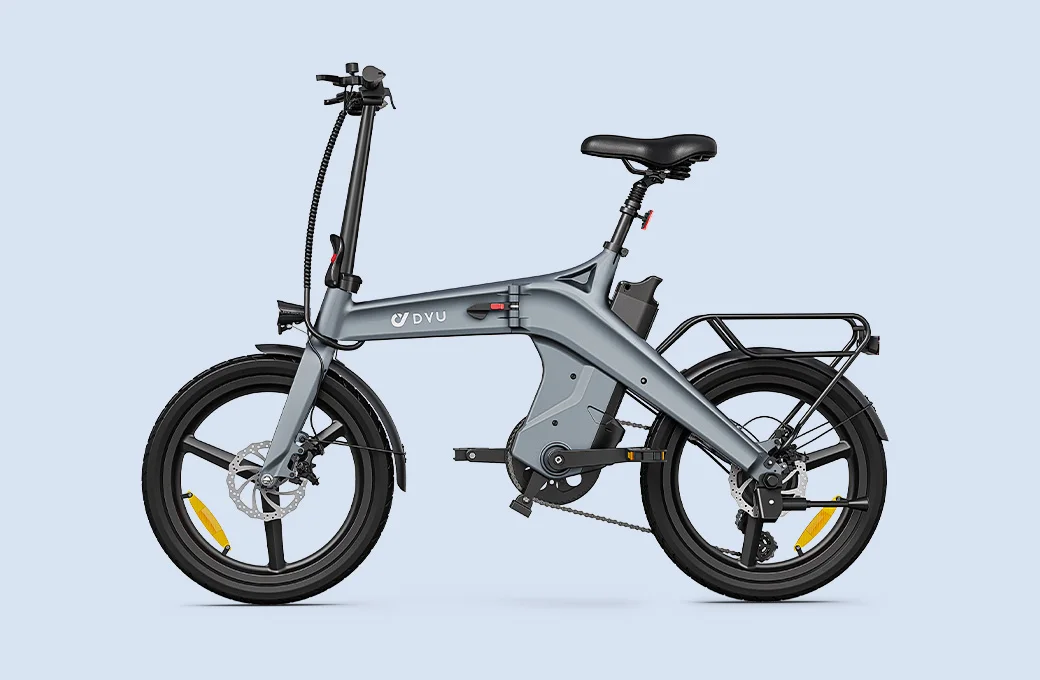 DYU T1 Elektrofahrrad 250 W bürstenloser Motor 36 V 10 Ah Lithiumbatterie E-Bike Erwachsene 20-Zoll-Reifenfalte-Elektrofahrrad – Detail 7