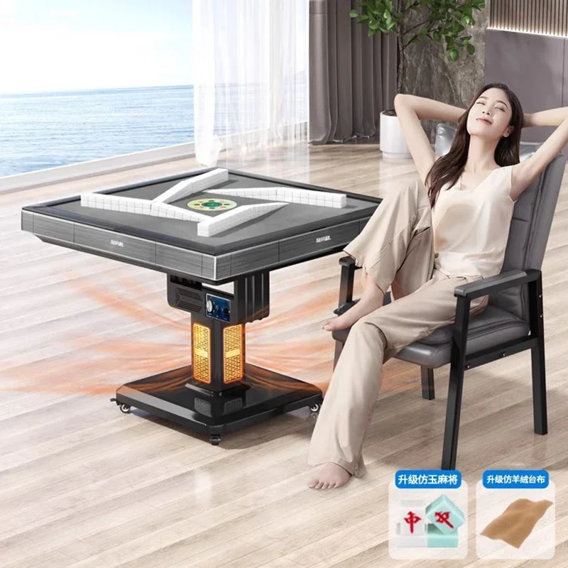 Roller Coaster Mahjong Machine Fully Automatic Folding Heating Table Dual Purpose Mahjong Table Rotorcraft Home Machine Hemp