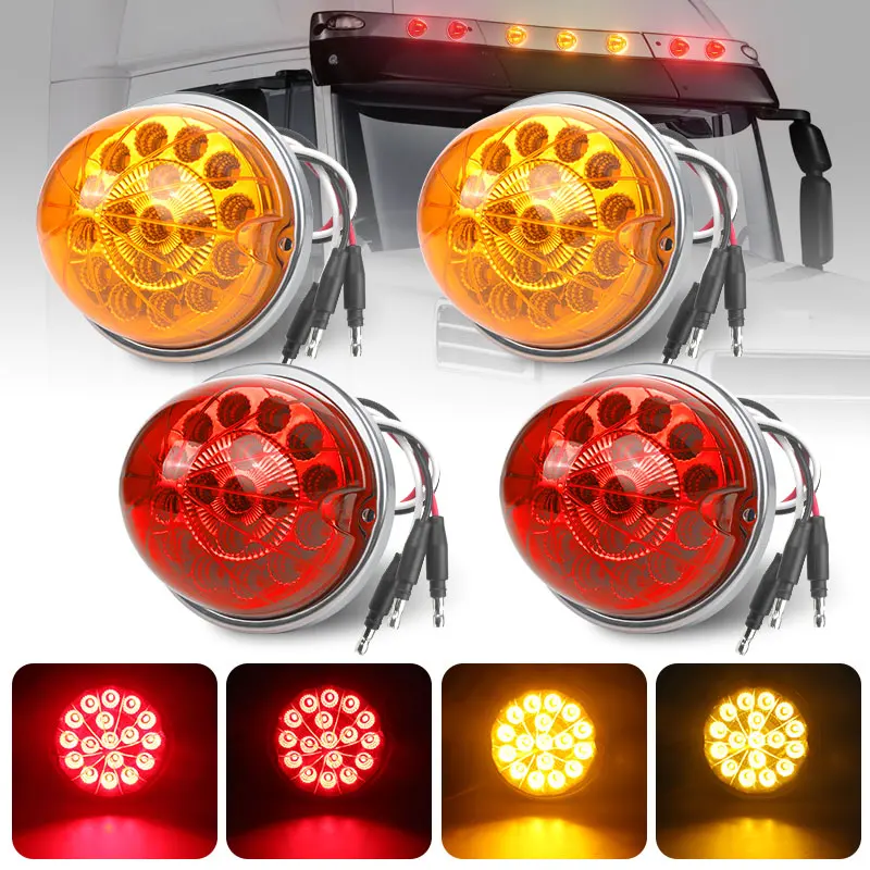 

17LED Watermelon Light Truck Side Marker Light High Low Turn Signal Lamp Top Roof Light For Trailer Bus Lorry Van Camper UTE 12V