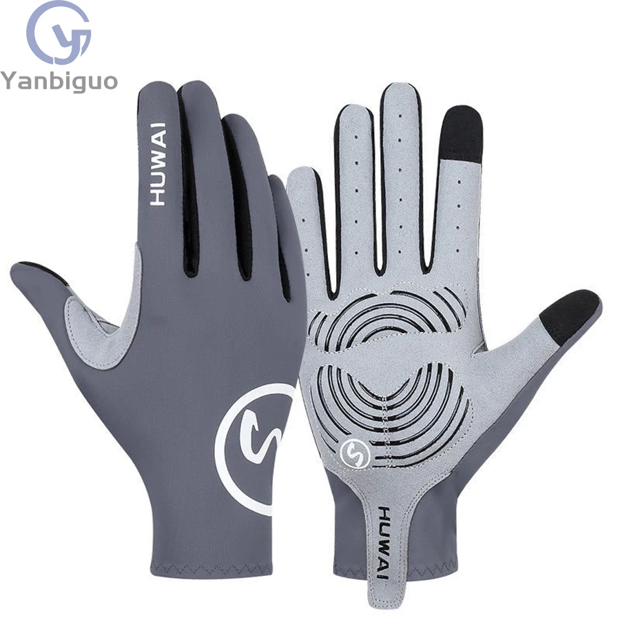 Cycling Gloves Full Finger for MTB and Road Bike Racing,Men&Women Spring Summer Thin Viscose Driving Breathable Antiskid Gloves