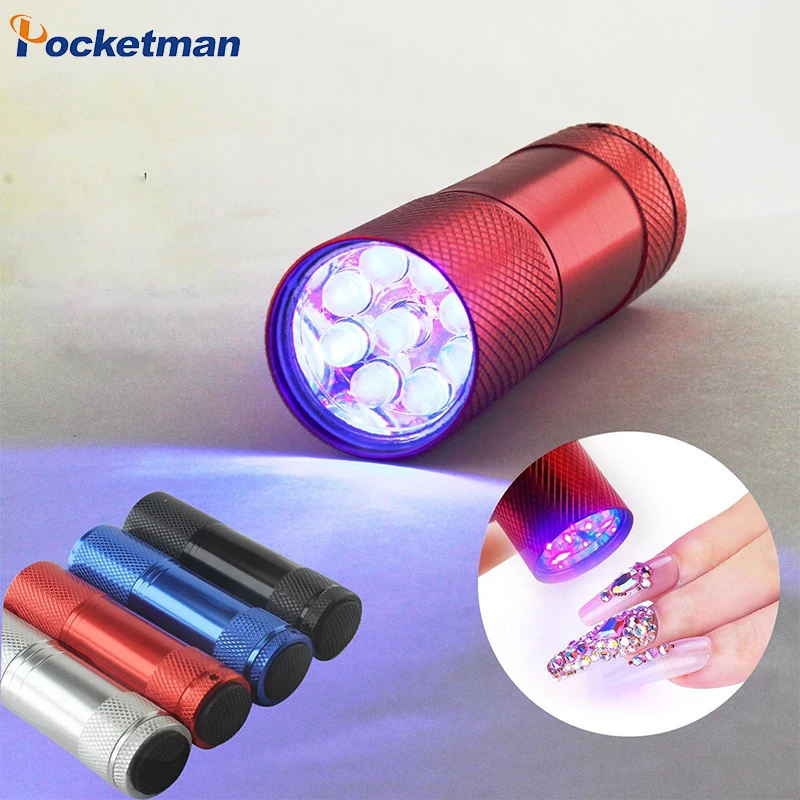 Blacklight Flashlights UV Flashlight 9LED 395nm Ultraviolet Black Light Flashlight Mini Torch Light Pet Urine Detector Light