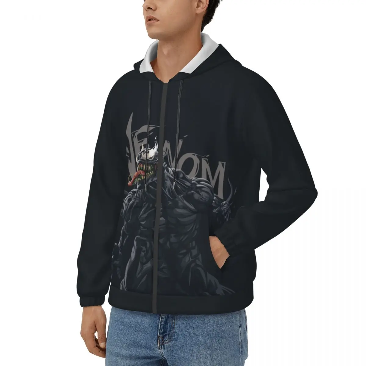 Draw Men Hoodie Marvel Venom Film Clothes  Crazy Hoodies Gift Idea