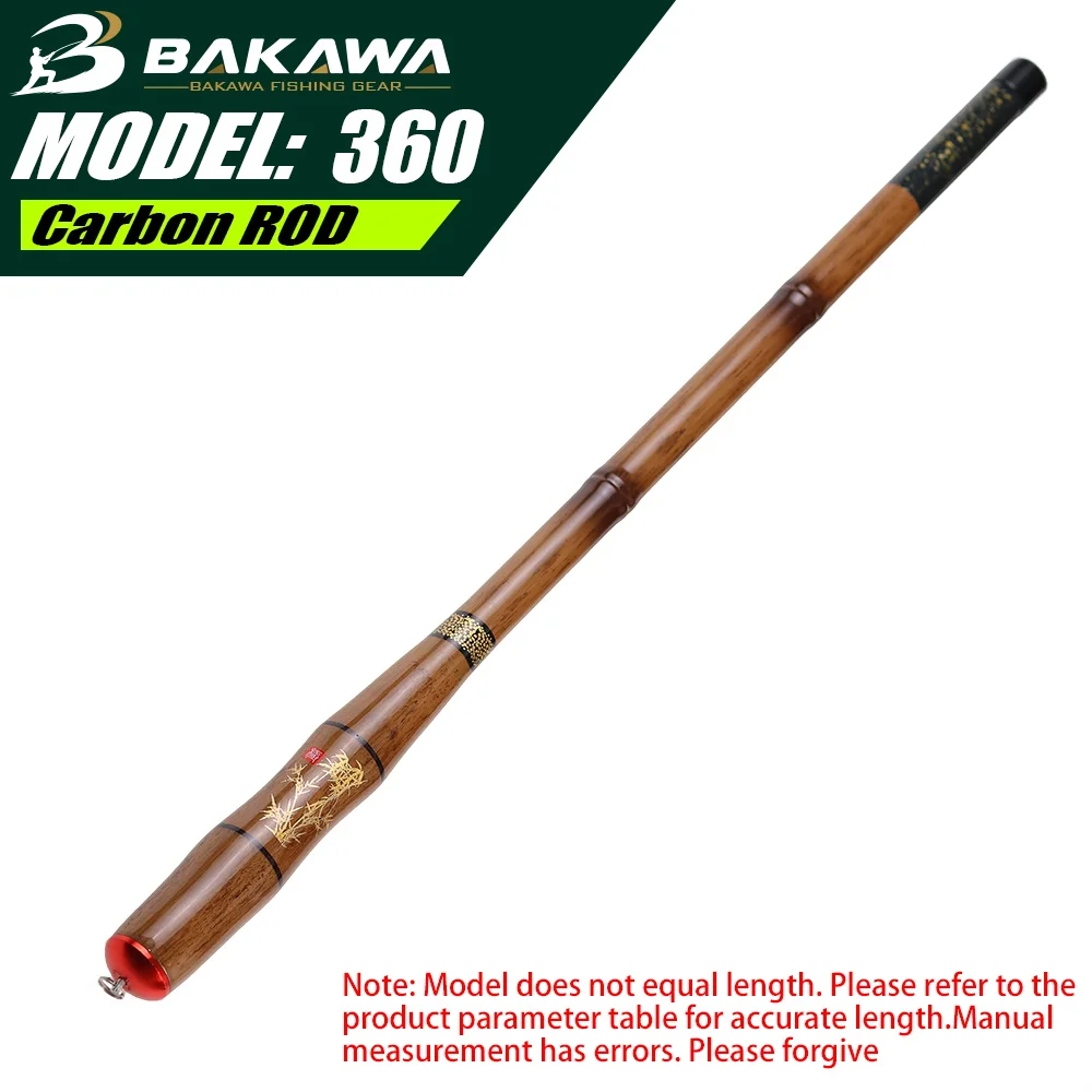 45CM Kompakte Kohlefaser-Angelrute mit Bambus-Finish Teleskop-Handrute für Outdoor-Flussangeln 180 270 360 450 540 BAKAWA – Detail 12