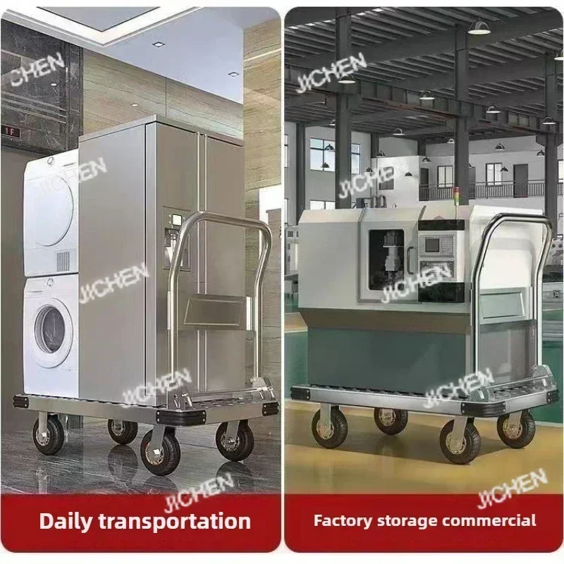 عربة ألواح فولاذية JC JC، شاحنة رباعية العجلات، عربة مسطحة ذات سحب سريع، مقطورة صغيرة قابلة للطي، عربة دفع وسحب