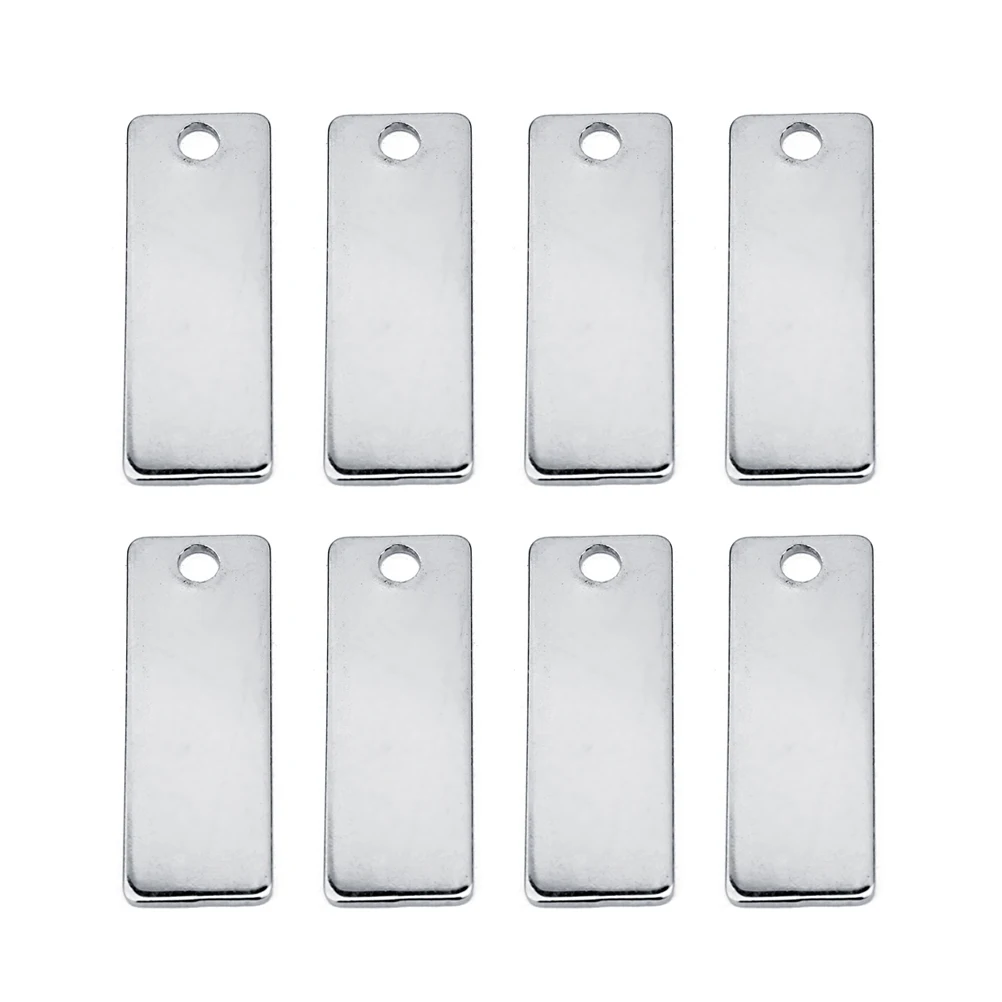 

10 PCS Stainless Steel Pendant Charm Single Hole Jewelry Making Pendants Silver
