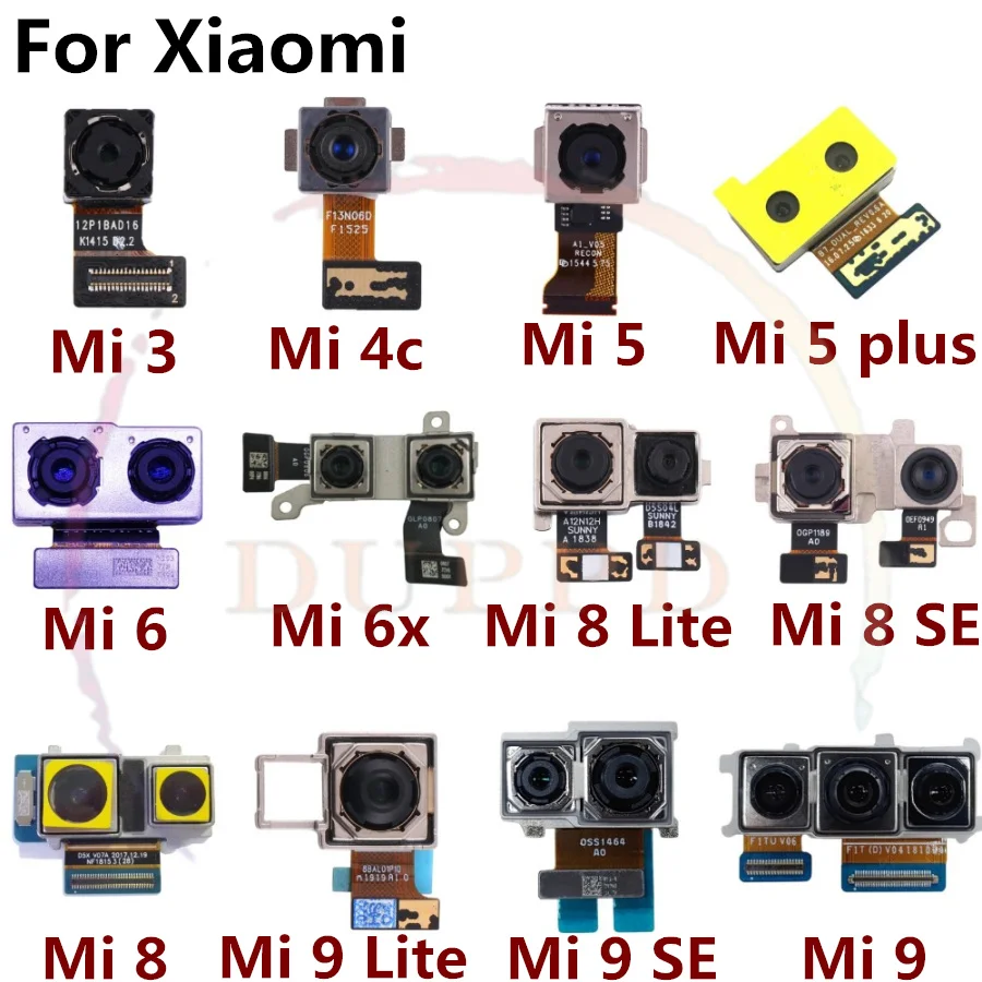 Original Back Main Camera For Xiaomi Mi 9 8 SE Lite 6 6X 5 Plus 4c 3 Rear Facing Big Camera Flex Cable Replacement Parts