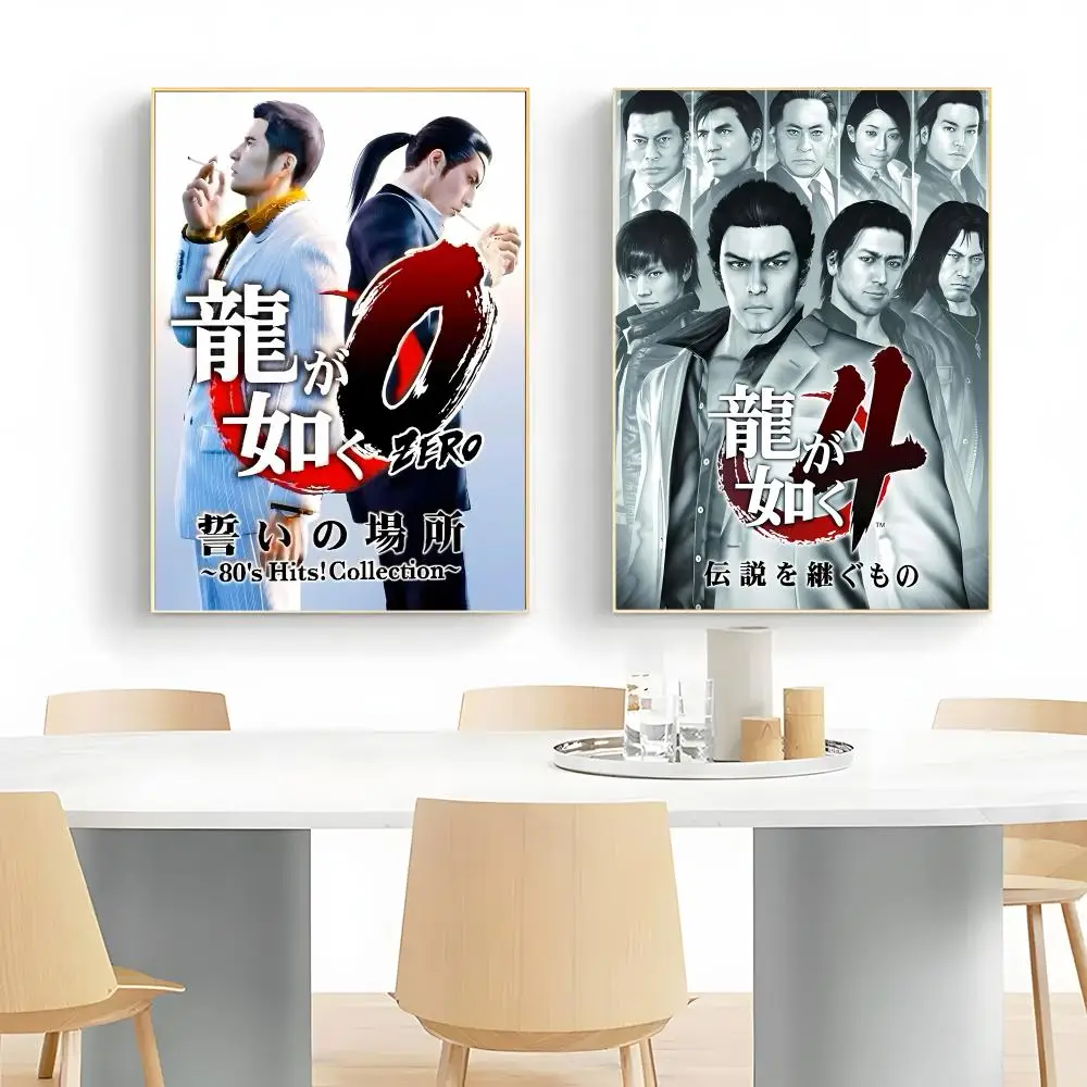 Crime Game L-Like a Dragon Yakuza Poster Wall Art Print Decorative Mural Home Decor Gift Unframed