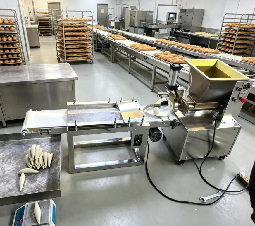 Automatic Baguette Molder Machine Commercial French Bread Dough Shaper For Bakery Adjustable Length & Weight For Bakery