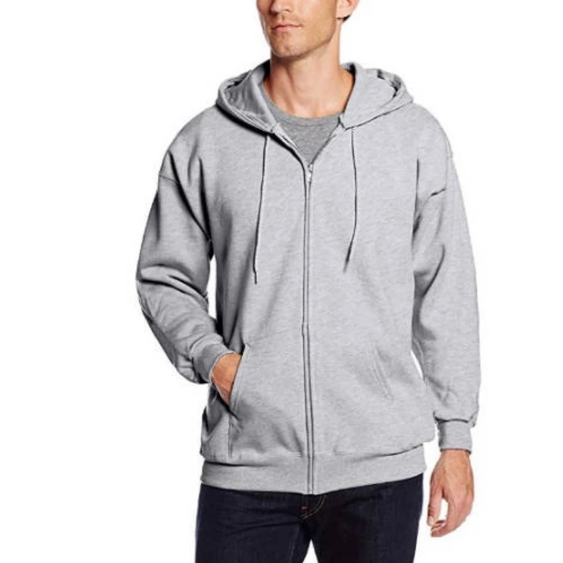 كنزة رياضية خفيفة الوزن بغطاء رأس للرجال ، بسحاب كامل ، جيب ، قميص رياضي ، جري ، جولف ، جاكيت تمرين #1