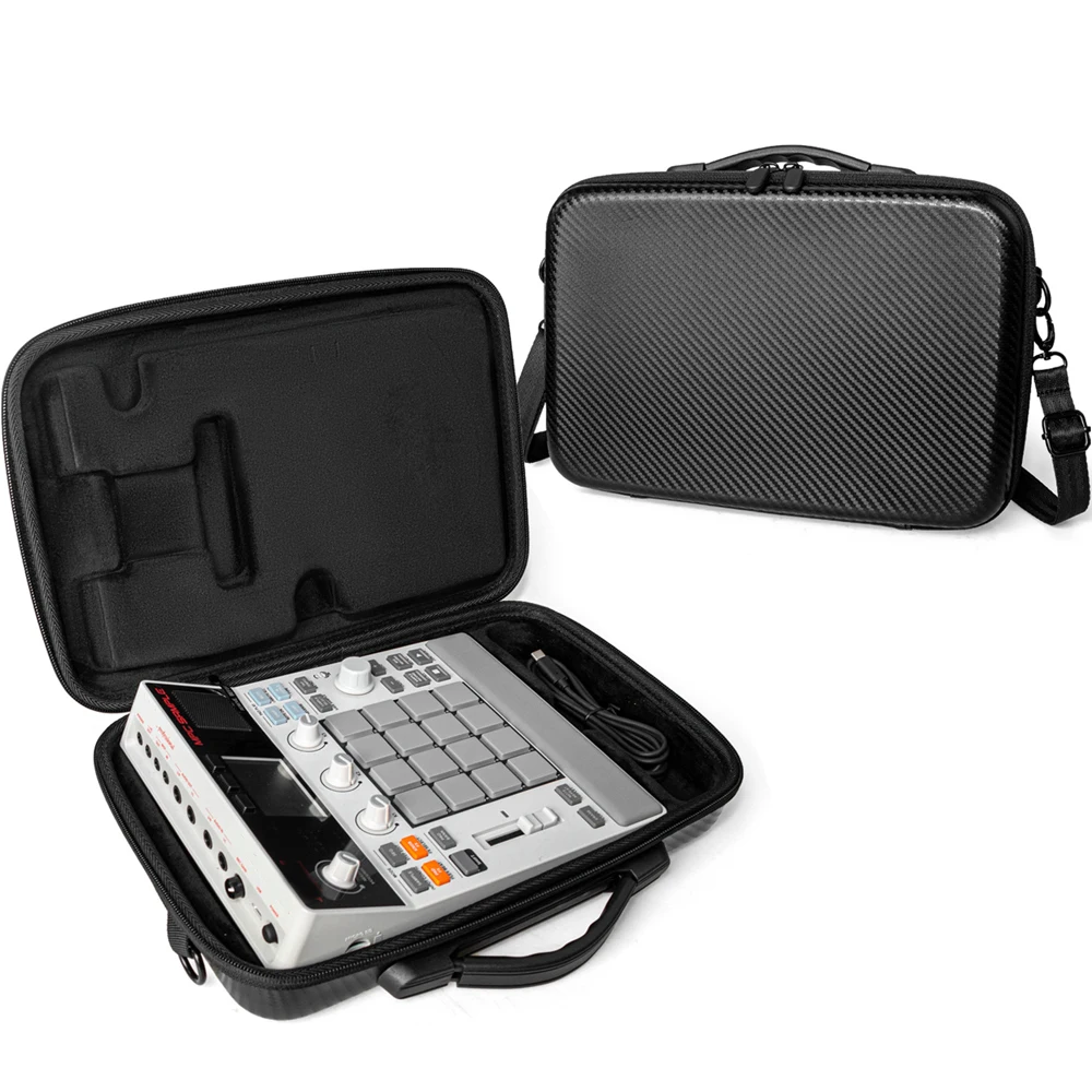 For Akai Professional MPC Sample Hard Shell Carrying Case Zoned Storage Cable Separation Shockproof Portable Bag