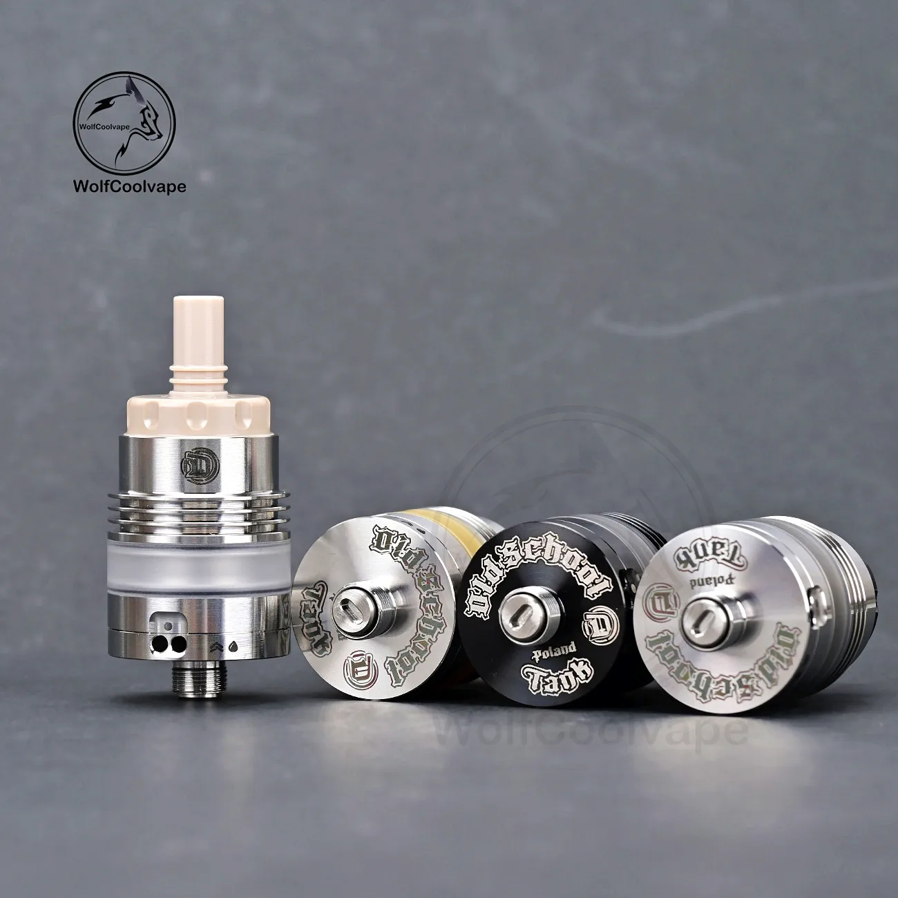 Wolfcoolvape Monarchy OST RTA Atomizador 22mm Estilo DL Tanque de prata com pinos de ar de 2/2.5/3/3.5mm Vape RTA reconstruível